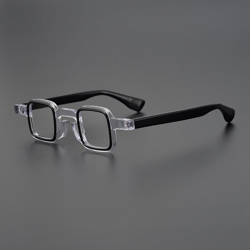 Hamlet Square Acetate Handmade Eyeglasses Frame Rectangle Frames Southood Clear black