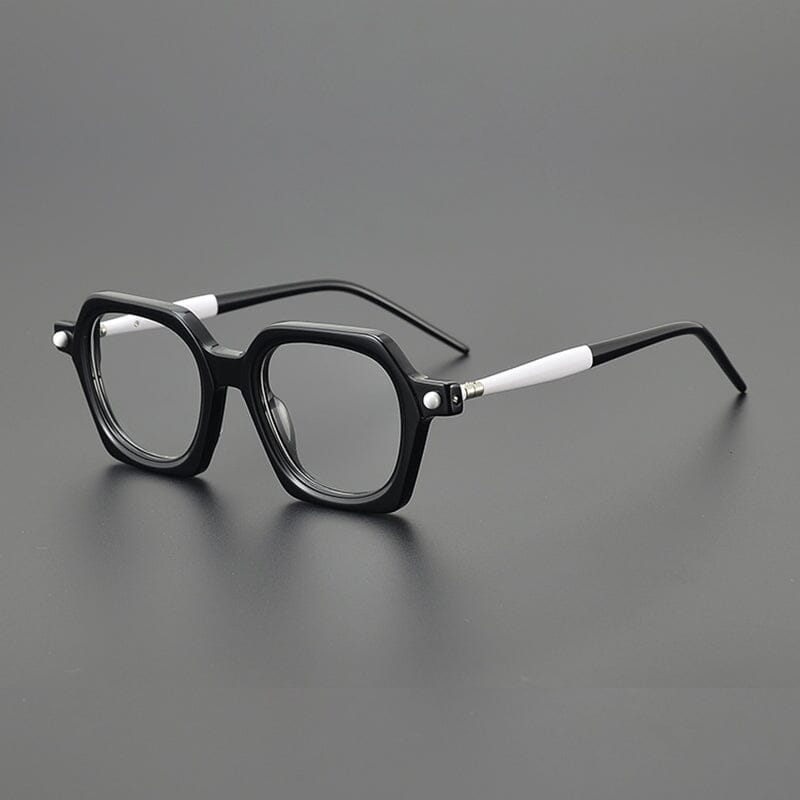 Hao Retro Acetate Optical Glasses Frame Geometric Frames Southood Black