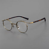 Harald Vintage Round Glasses Frame Round Frames Southood Bronze Leopard