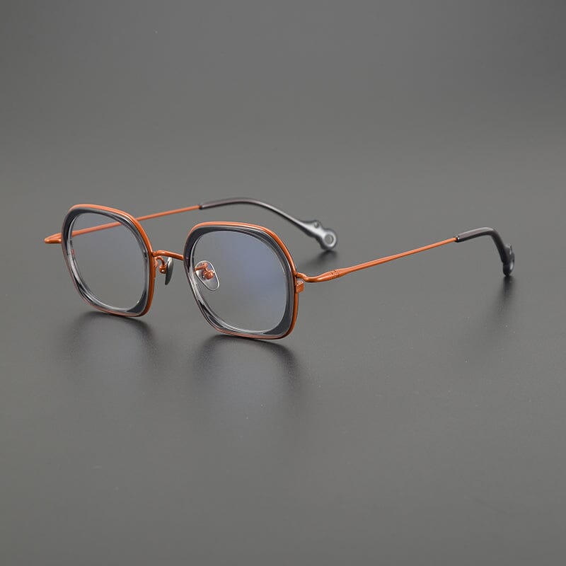 Haru Vintage Square Glasses Frame Rectangle Frames Southood Gray Orange