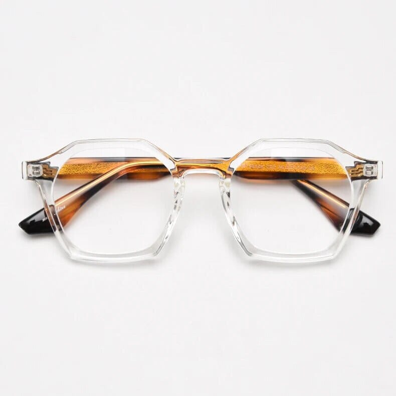 Hayden Polygon TR90 Vintage Eyeglass Frame Geometric Frames Southood ClearLeopard