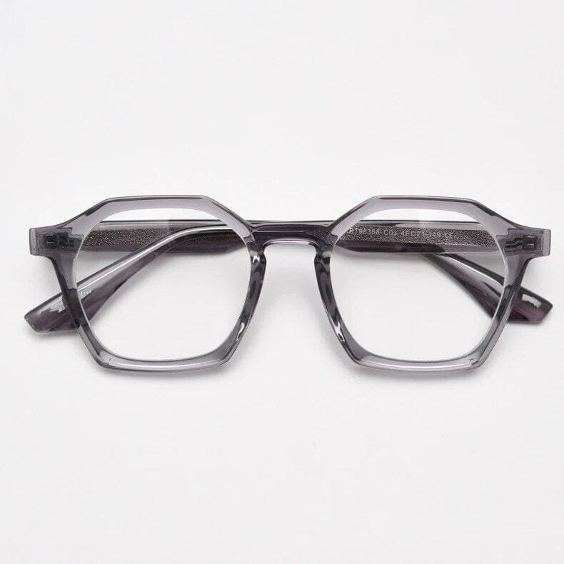 Hayden Polygon TR90 Vintage Eyeglass Frame Geometric Frames Southood Grey