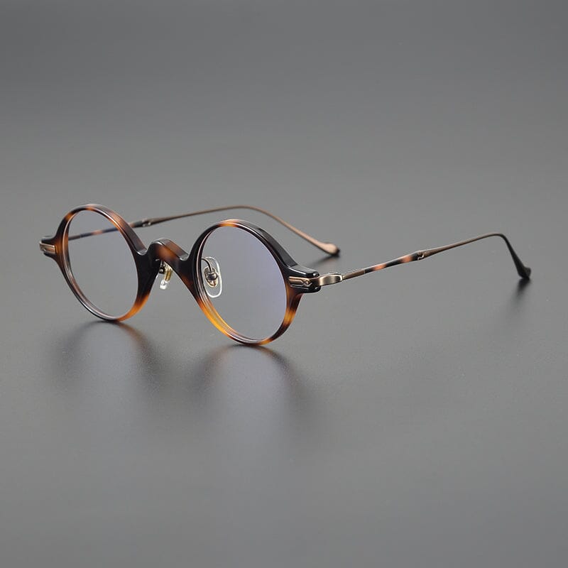 Hugo Vintage Acetate Titanium Eyeglasses Frame Round Frames Southood Tortoiseshell