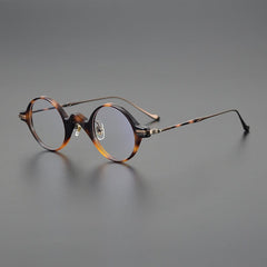 Hugo Vintage Acetate Titanium Eyeglasses Frame Round Frames Southood Tortoiseshell