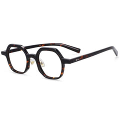 Ira Retro Acetate Optical Glasses Frame Rectangle Frames Southood Black leopard