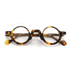 Jake Retro Round Glasses Frame Round Frames Southood Leopard