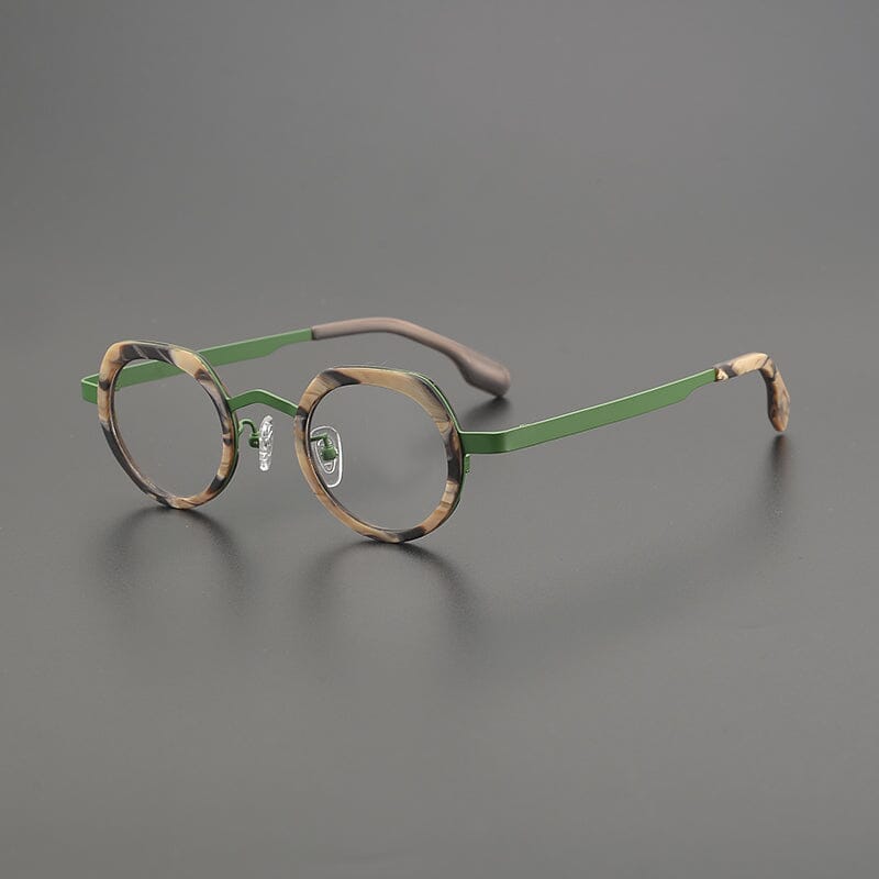 Jasper Titanium Acetate Glasses Frame Geometric Frames Southood Dark Green