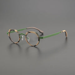 Jasper Titanium Acetate Glasses Frame Geometric Frames Southood Dark Green