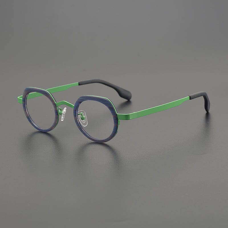 Jasper Titanium Acetate Glasses Frame Geometric Frames Southood Green