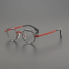 Jasper Titanium Acetate Glasses Frame Geometric Frames Southood Red