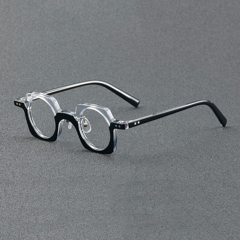 Jed Retro Punk Acetate Optical Glasses Frame Geometric Frames Southood C4Clear black