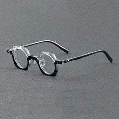 Jed Retro Punk Acetate Optical Glasses Frame Geometric Frames Southood C4Clear black