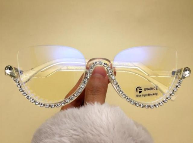 Jennifer Luxury Rhinestone Cat Eye Glasses Cat Eye Frames Southood