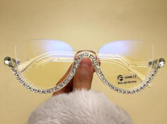 Jennifer Luxury Rhinestone Cat Eye Glasses Cat Eye Frames Southood