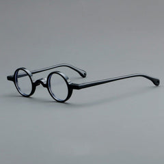 Jim Small Round Acetate Glasses Frame Round Frames Southood Black