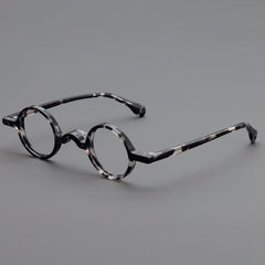 Jim Small Round Acetate Glasses Frame Round Frames Southood White-leopard
