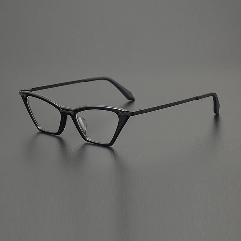 Jo Retro Acetate Eyeglasses Frame Cat Eye Frames Southood Black