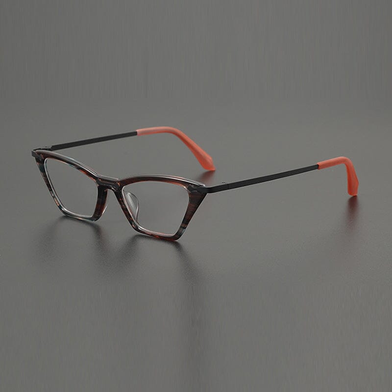 Jo Retro Acetate Eyeglasses Frame Cat Eye Frames Southood Brown Black