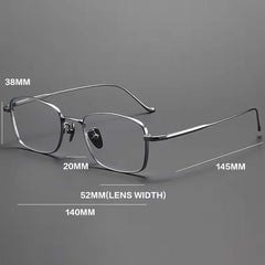 Johnny Vintage Titanium Eyeglasses Frame Rectangle Frames Southood