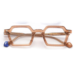 Joli Retro Rectangle Glasses Frame Geometric Frames Southood Brown