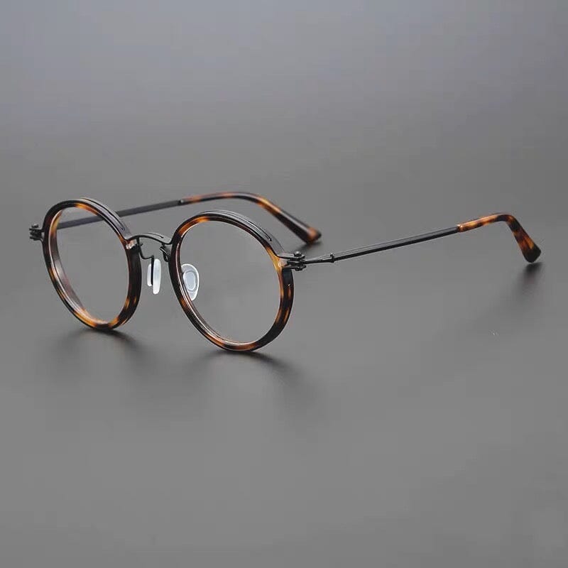Jubilee Vintage Titanium Eyeglasses Frame Round Frames Southood Leopard