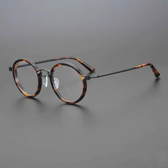 Jubilee Vintage Titanium Eyeglasses Frame Round Frames Southood Leopard