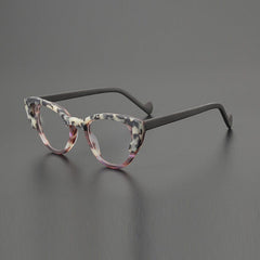 Judy Colorful Acetate Eyeglasses Frame Cat Eye Frames Southood Matte Leopard