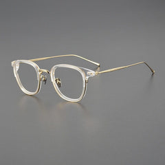 Jyll Titanium Square Glasses Frame Rectangle Frames Southood Clear gold