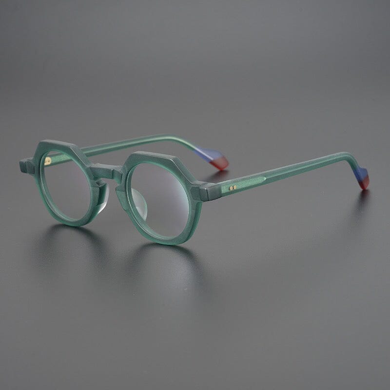 Kaberi Retro Round Acetate Eyeglasses Frame Round Frames Southood Matte Green