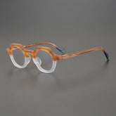 Kaberi Retro Round Acetate Eyeglasses Frame Round Frames Southood Matte YellowWhite