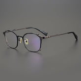 Kadin Retro Titanium Irregular Glasses Frame Geometric Frames Southood Black gun