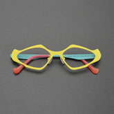 Karen Cat Eyes Titanium Glasses Frame Cat Eye Frames Southood Yellow Blue