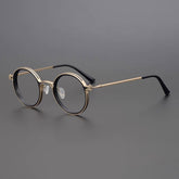 Kay Retro Round Optical Metal Glasses Frame Round Frames Southood Gold Black