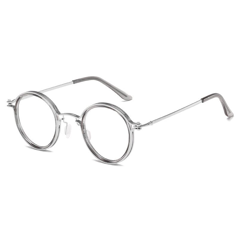 Kay Retro Round Optical Metal Glasses Frame Round Frames Southood Grey