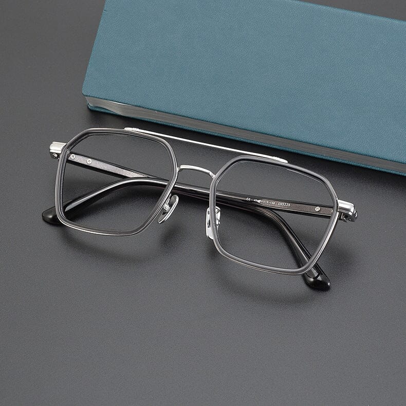Keller Ultralight Vintage Double Bridge Titanium Glasses Frame Aviator Frames Southood