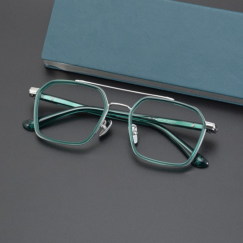 Keller Ultralight Vintage Double Bridge Titanium Glasses Frame Aviator Frames Southood