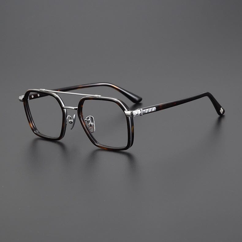 Keller Ultralight Vintage Double Bridge Titanium Glasses Frame Aviator Frames Southood Tortoiseshell