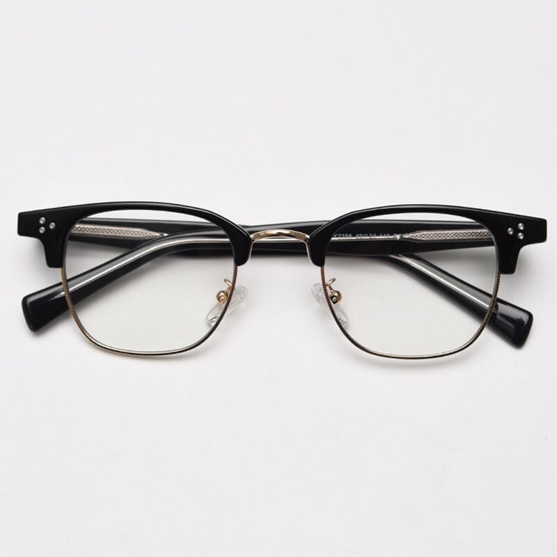 Kemp Vintage Browline Eyeglasses Frame Browline Frames Southood Black Gold