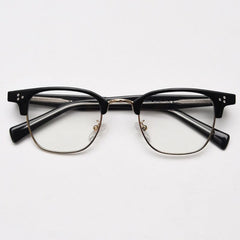 Kemp Vintage Browline Eyeglasses Frame Browline Frames Southood Black Gold