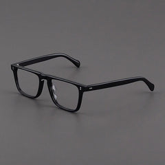 Kev Retro Acetate Optical Glasses Frame Rectangle Frames Southood Black