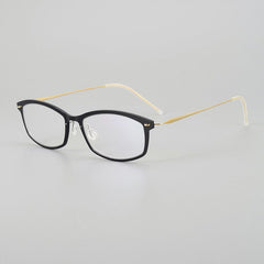 Keychell Ultra light Titanium Geometric Glasses Frame Geometric Frames Southood Black gold