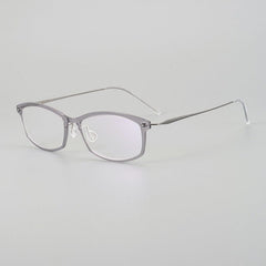 Keychell Ultra light Titanium Geometric Glasses Frame Geometric Frames Southood Light gray