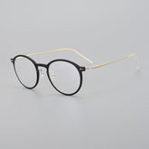 Kilworth Ultra light Titanium Round Glasses Frame Round Frames Southood Black god