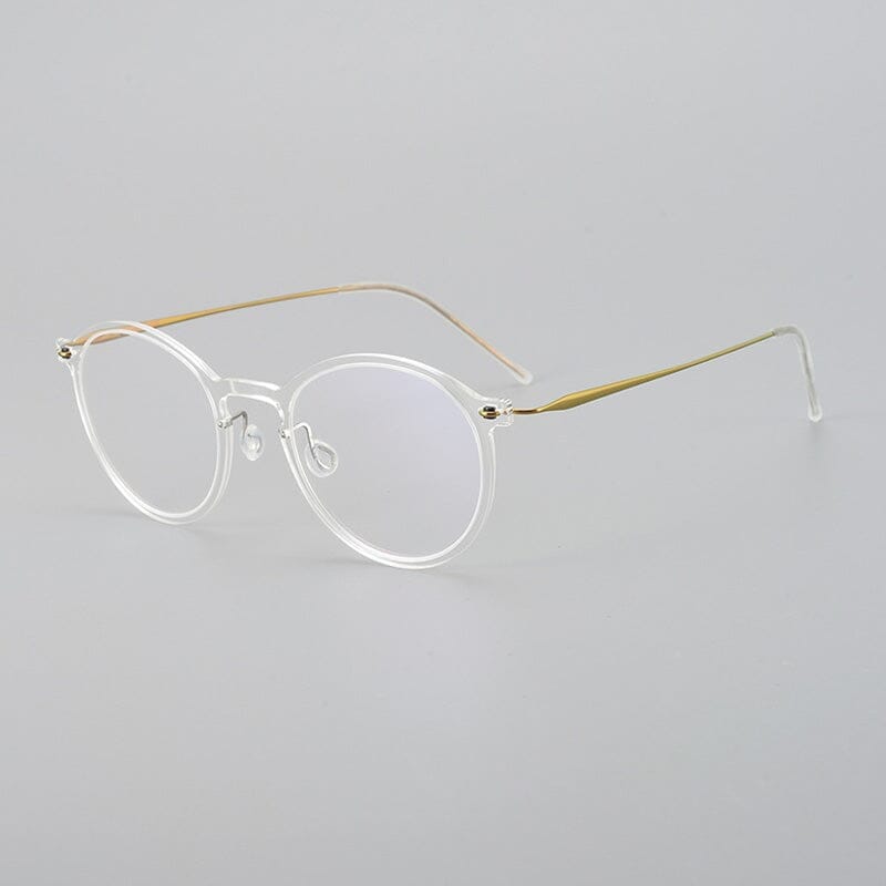 Kilworth Ultra light Titanium Round Glasses Frame Round Frames Southood Clear