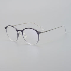 Kilworth Ultra light Titanium Round Glasses Frame Round Frames Southood Gradient gray