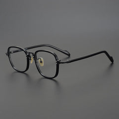 Kin Vintage Acetate Round Glasses Frame Round Frames Southood Black-Square