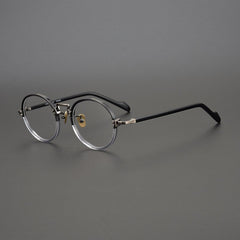 Kin Vintage Acetate Round Glasses Frame Round Frames Southood Gray-Round