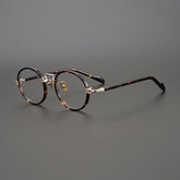 Kin Vintage Acetate Round Glasses Frame Round Frames Southood Leopard-Round