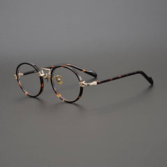 Kin Vintage Acetate Round Glasses Frame Round Frames Southood Leopard-Round