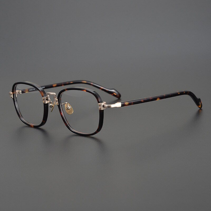 Kin Vintage Acetate Round Glasses Frame Round Frames Southood Leopard-Square